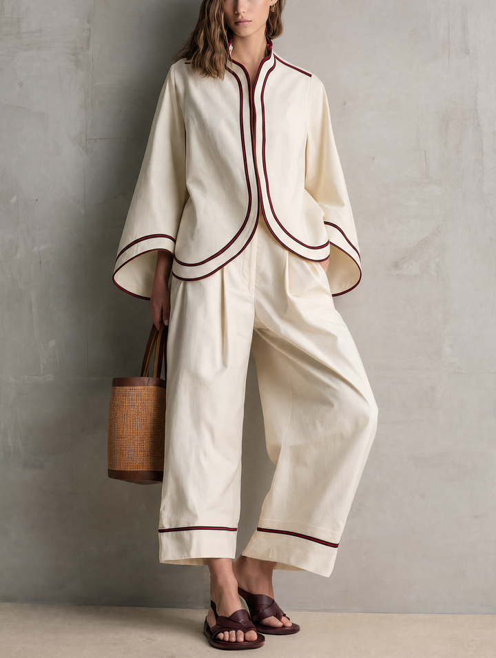 Beige Woven Set