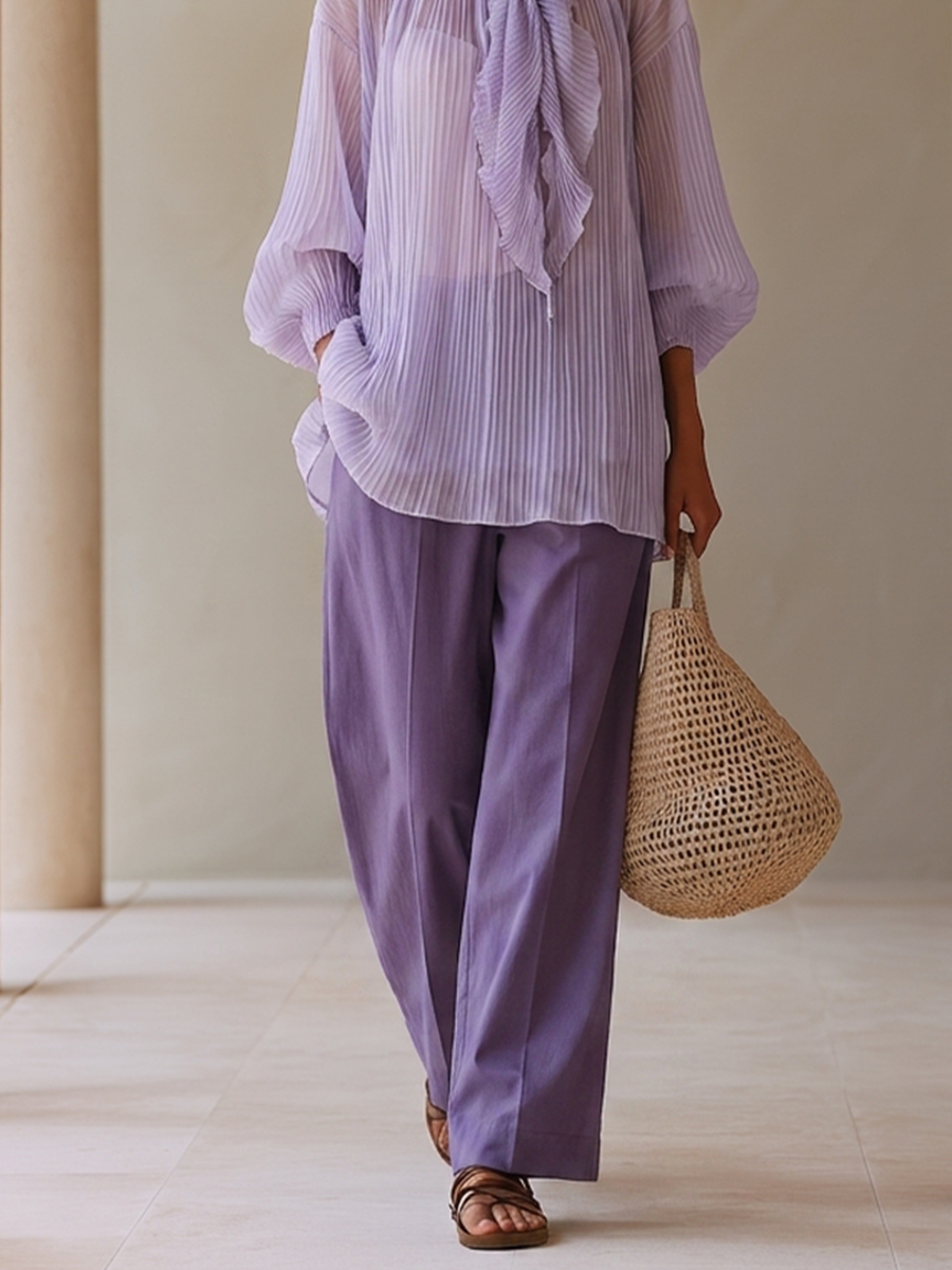 Lila Chiffon Set