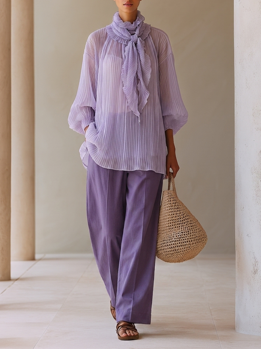 Lila Chiffon Set