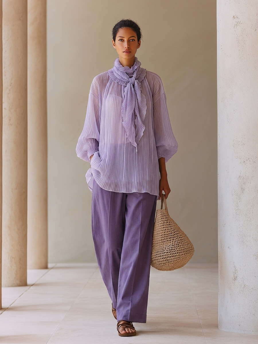 Lila Chiffon Set