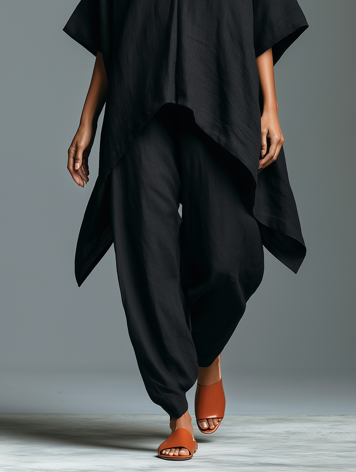 Linen V-Neck Set