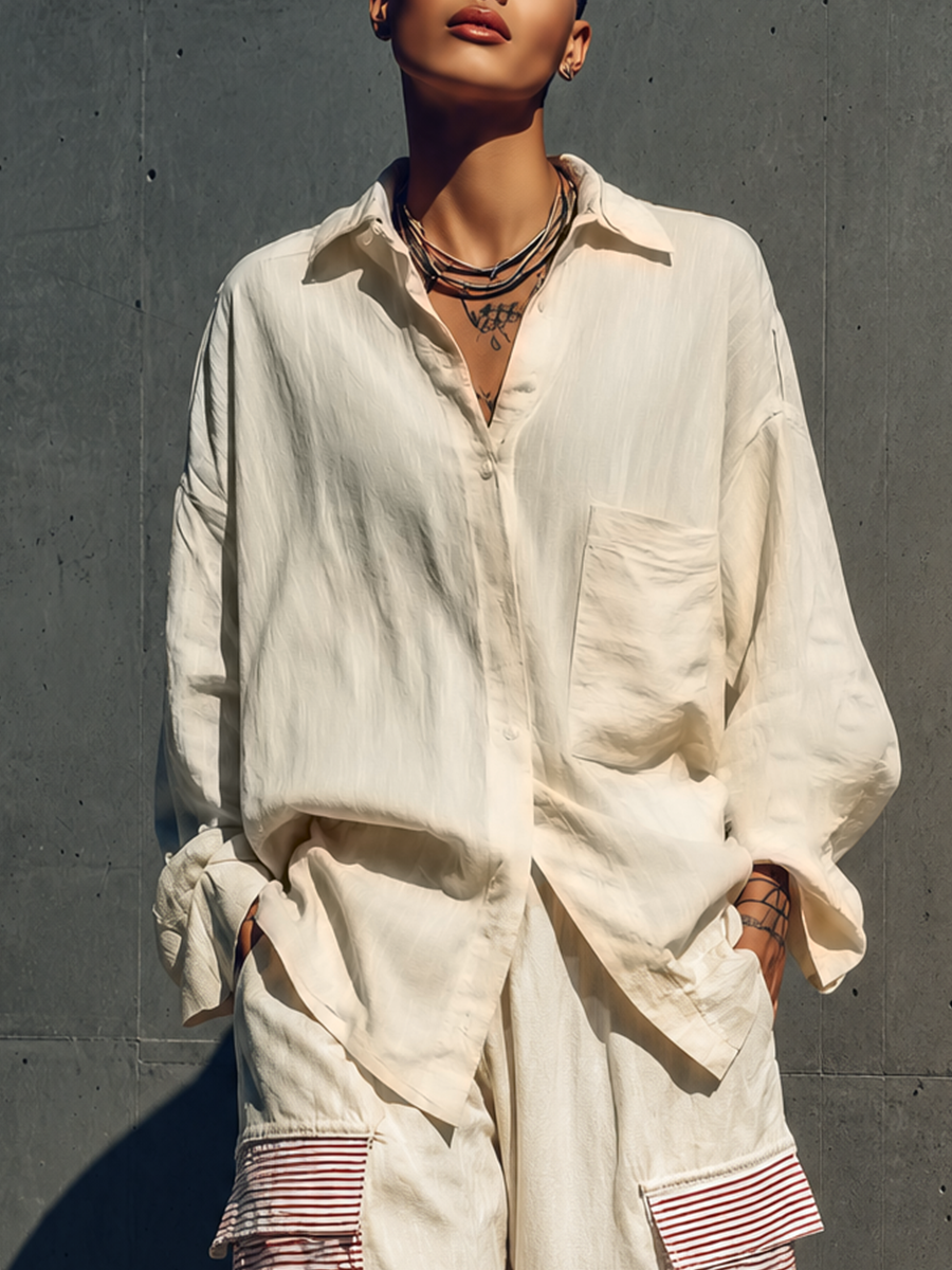Linen Pocket Shirt Set