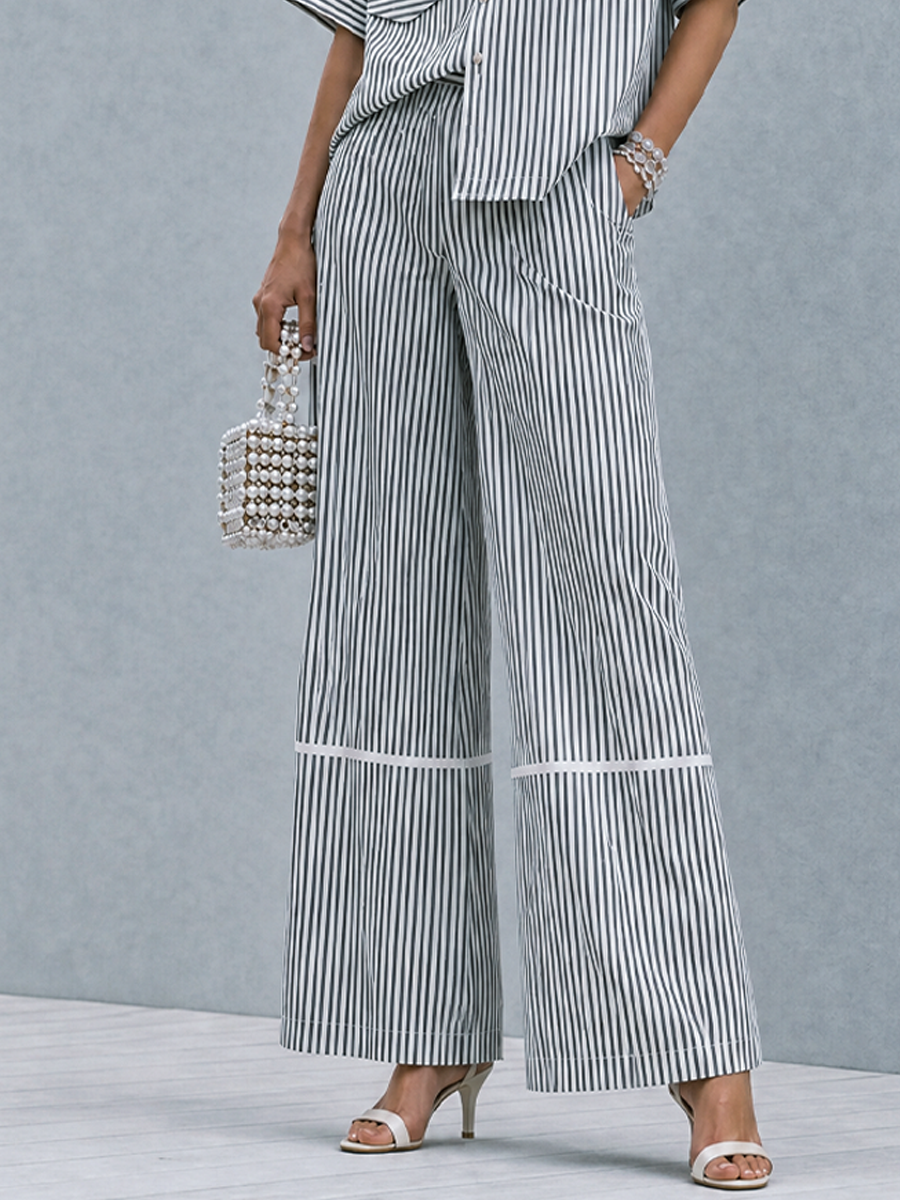 Lapel Trousers Set