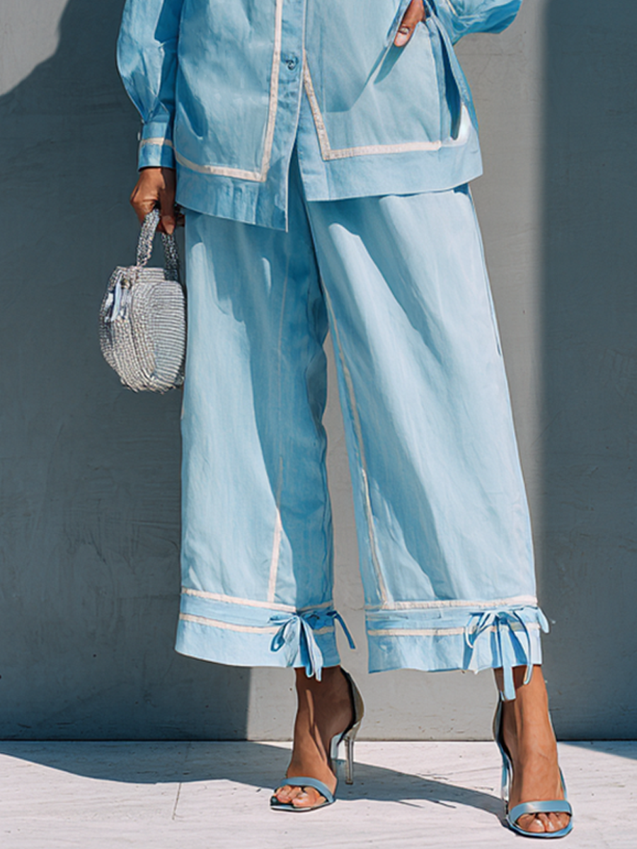 Cropped Wide Leg Set