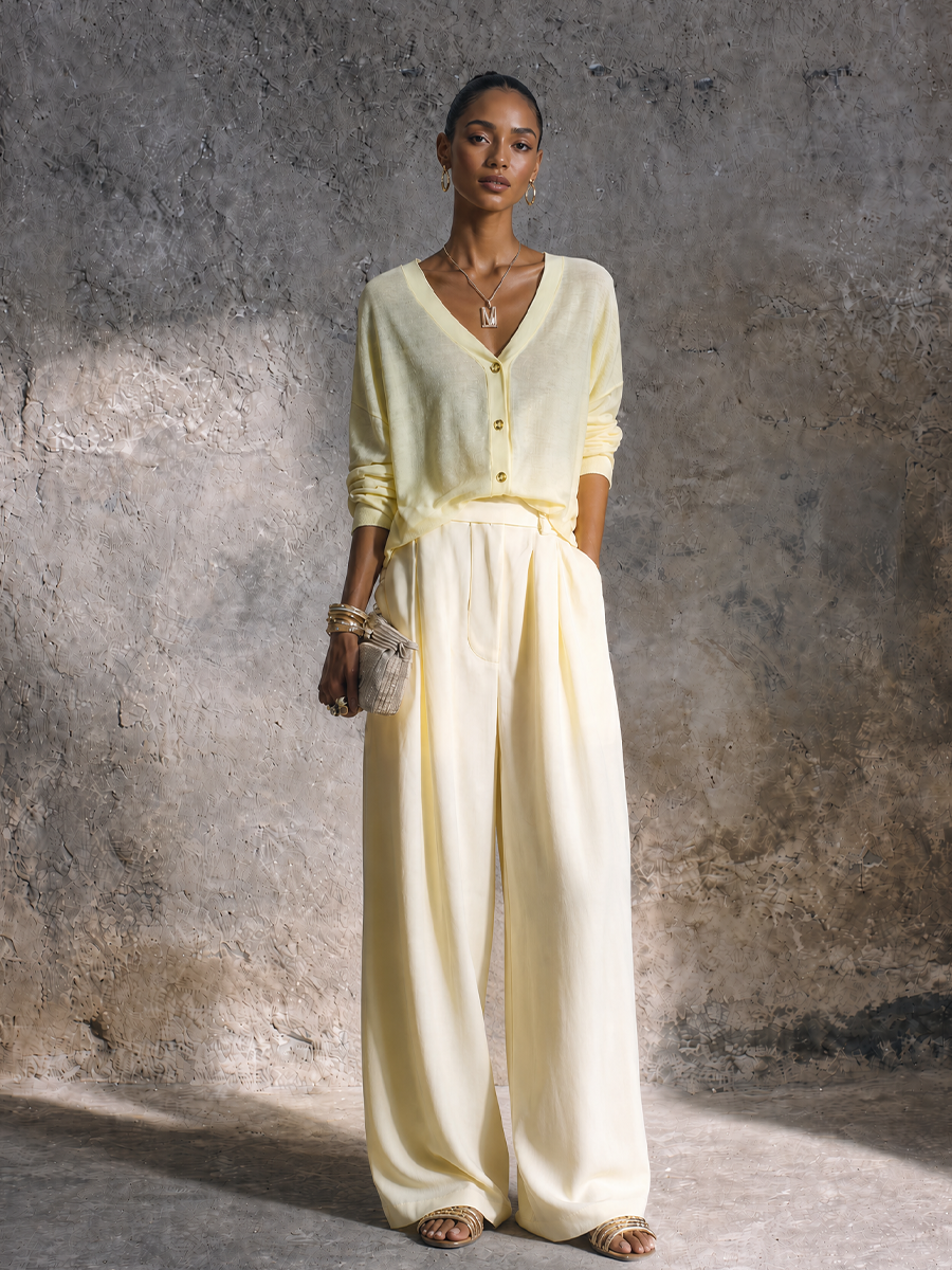 Mia V Neck Set