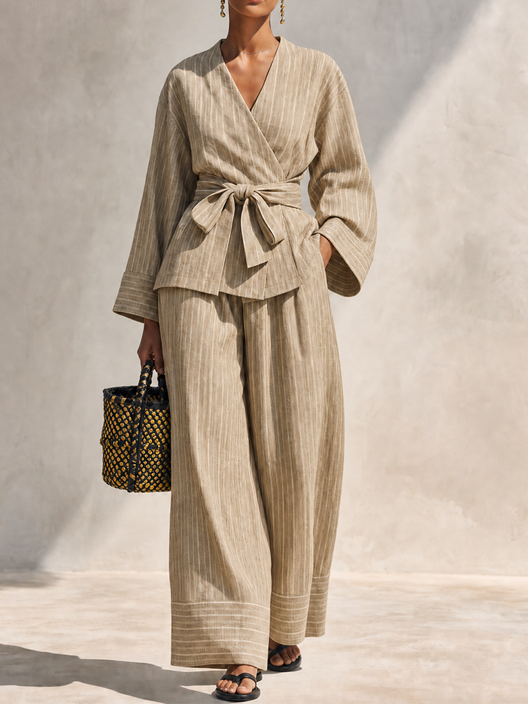 Beige Linen Set