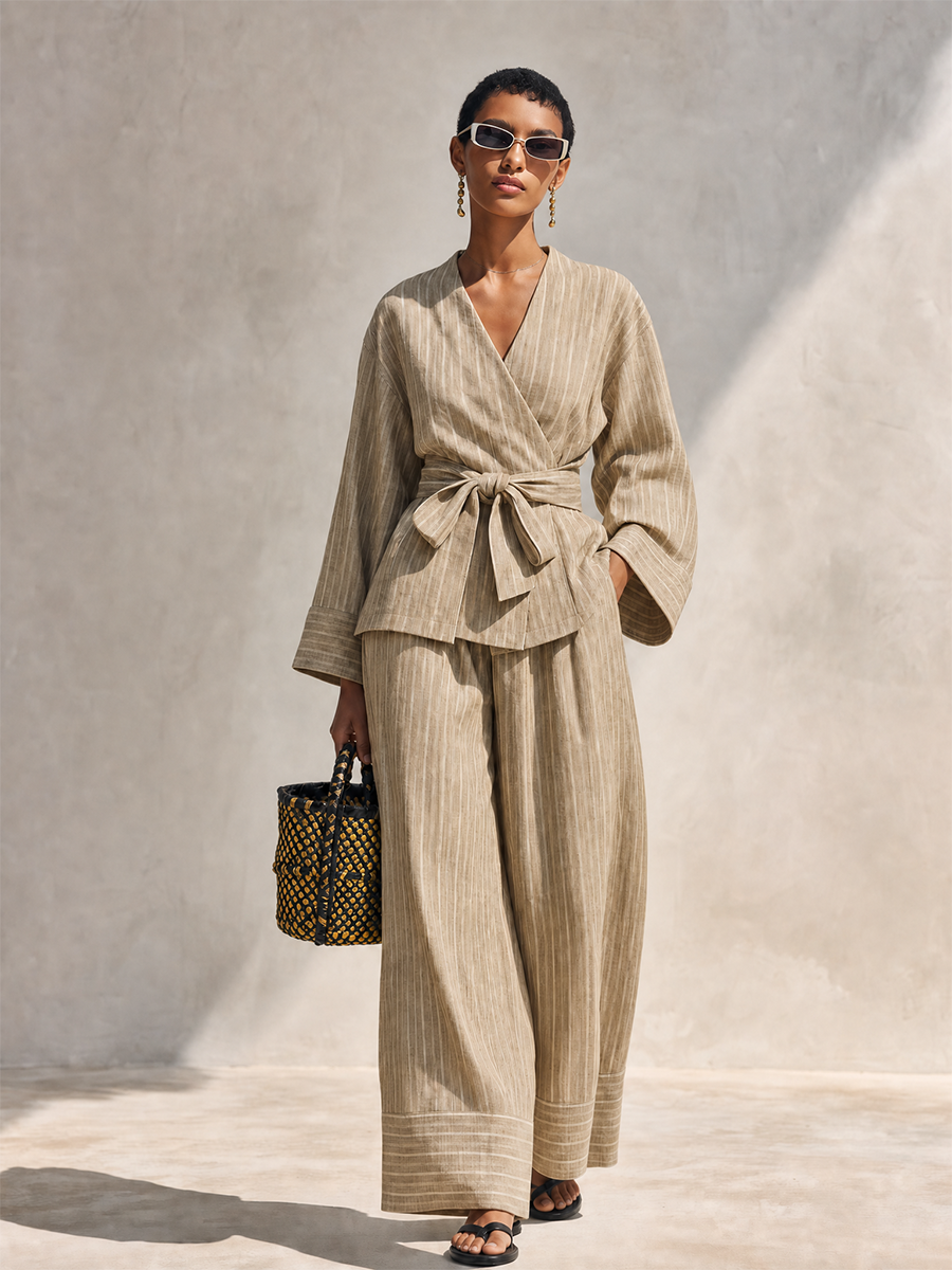 Beige Linen Set