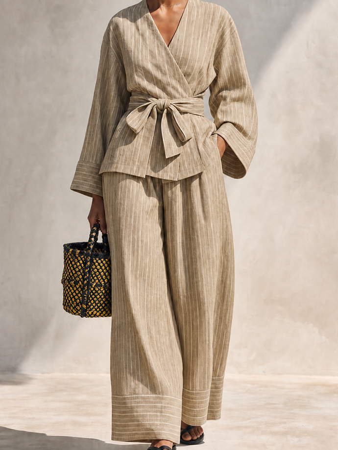 Beige Linen Set