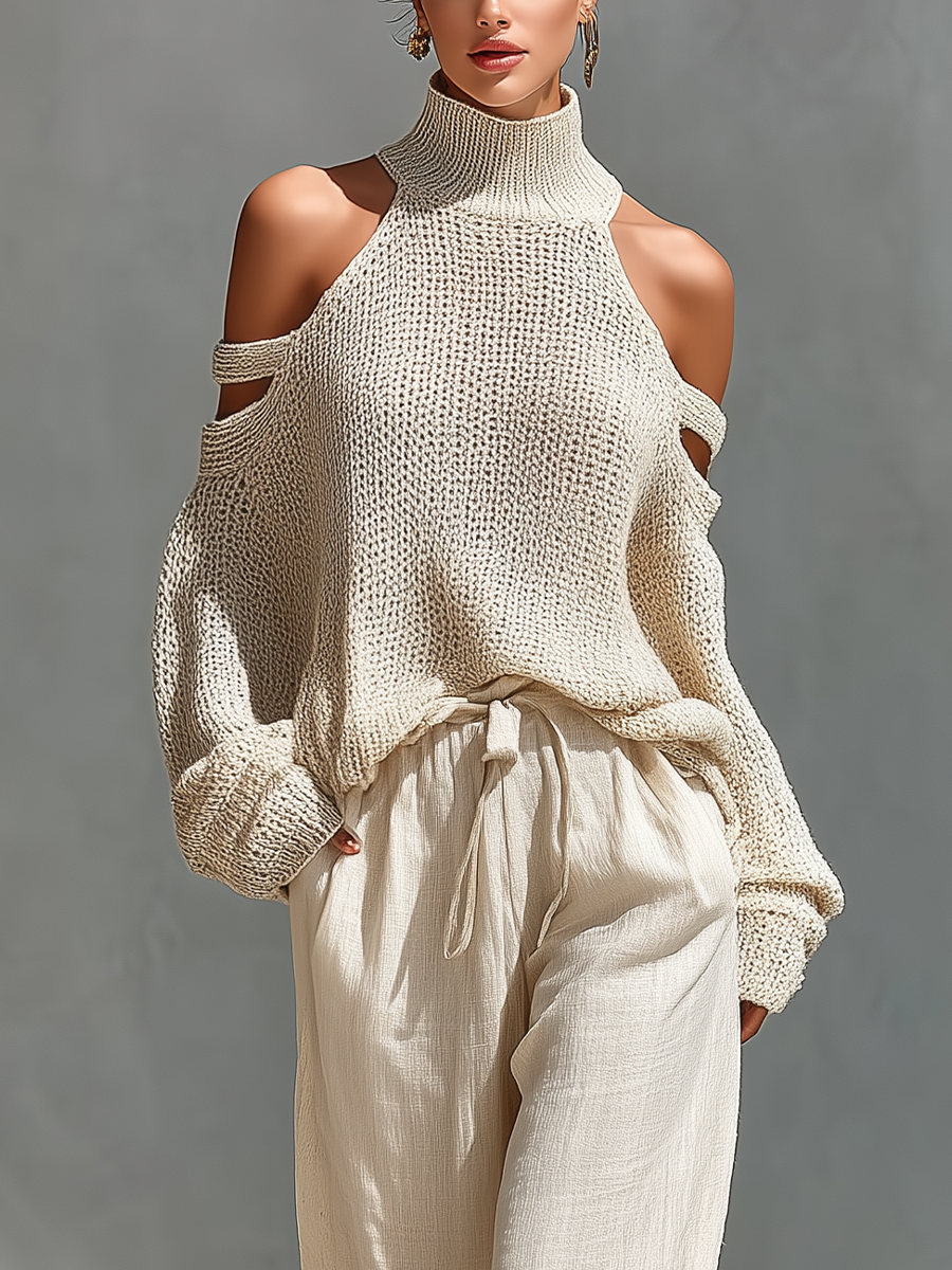 Beige Knit Set