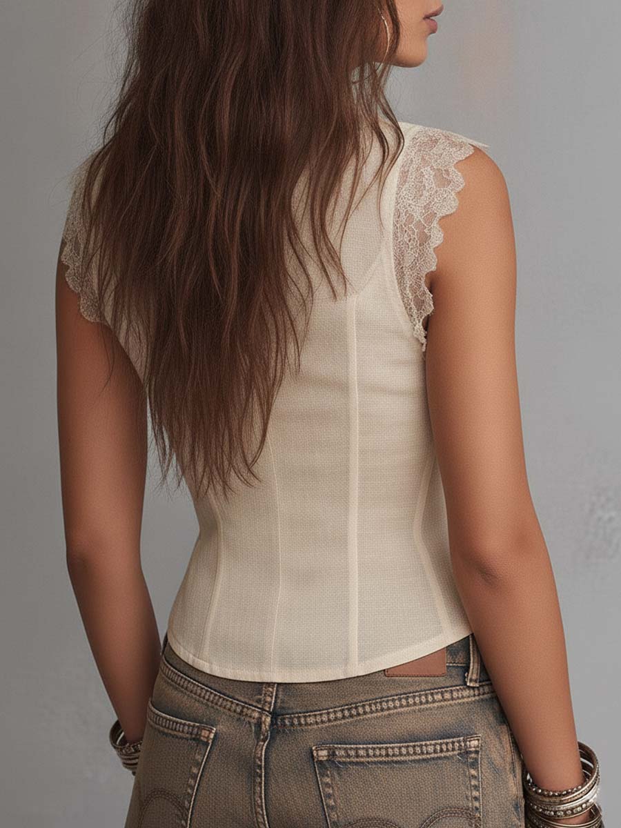 Ruffle Lace Corset