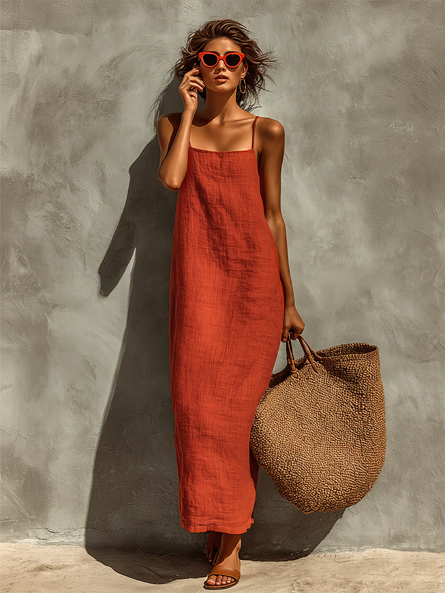 Red Cotton Dress