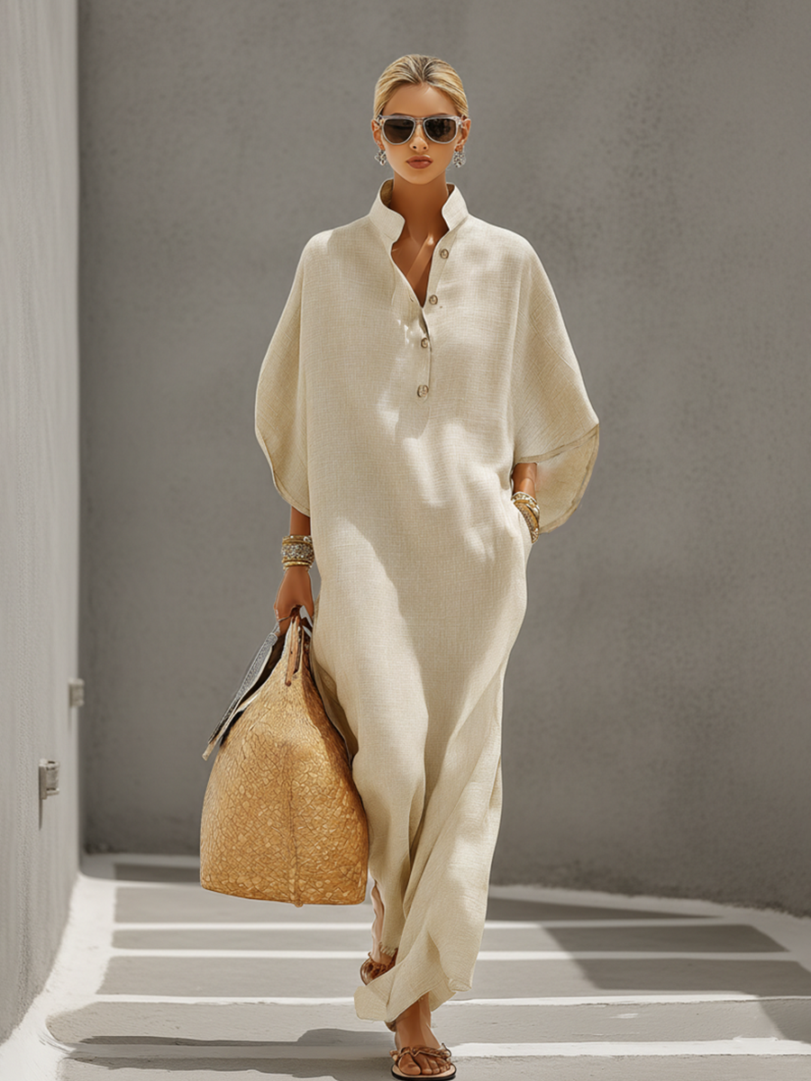 Oatmeal Linen Dress