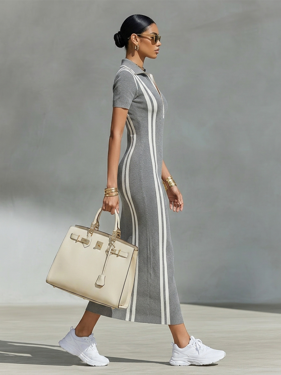 Rib Knit Maxi Dress