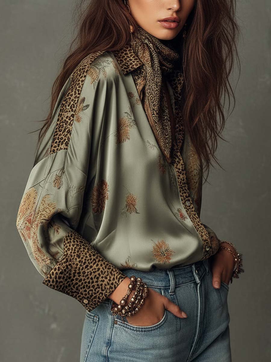 Satin Floral Shirt