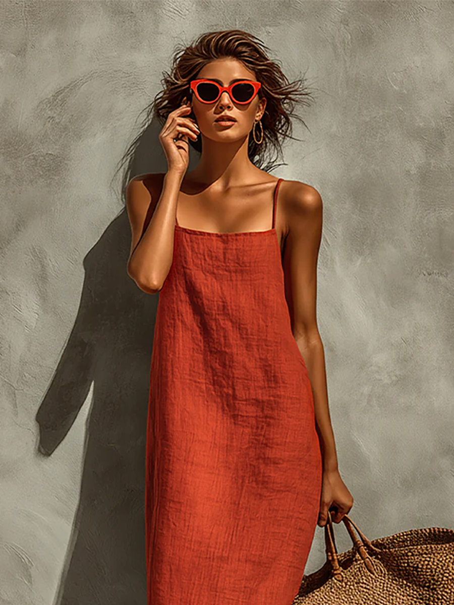 Red Cotton Dress