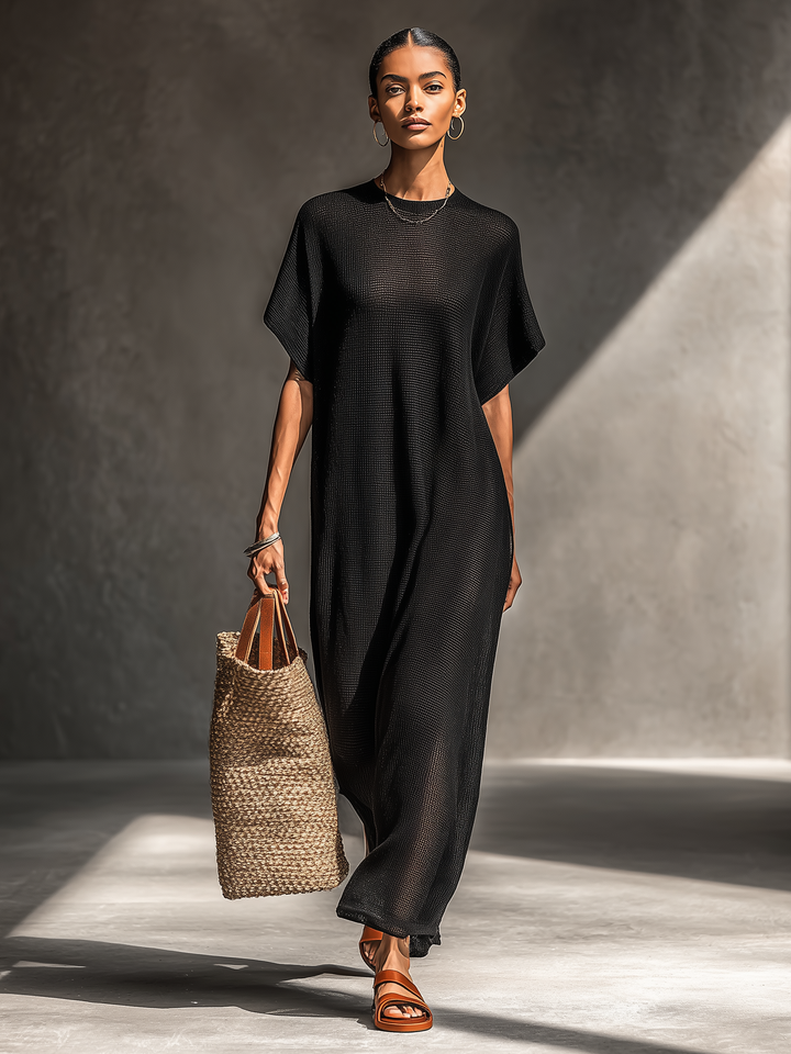 Sheer Knit Maxi Dress