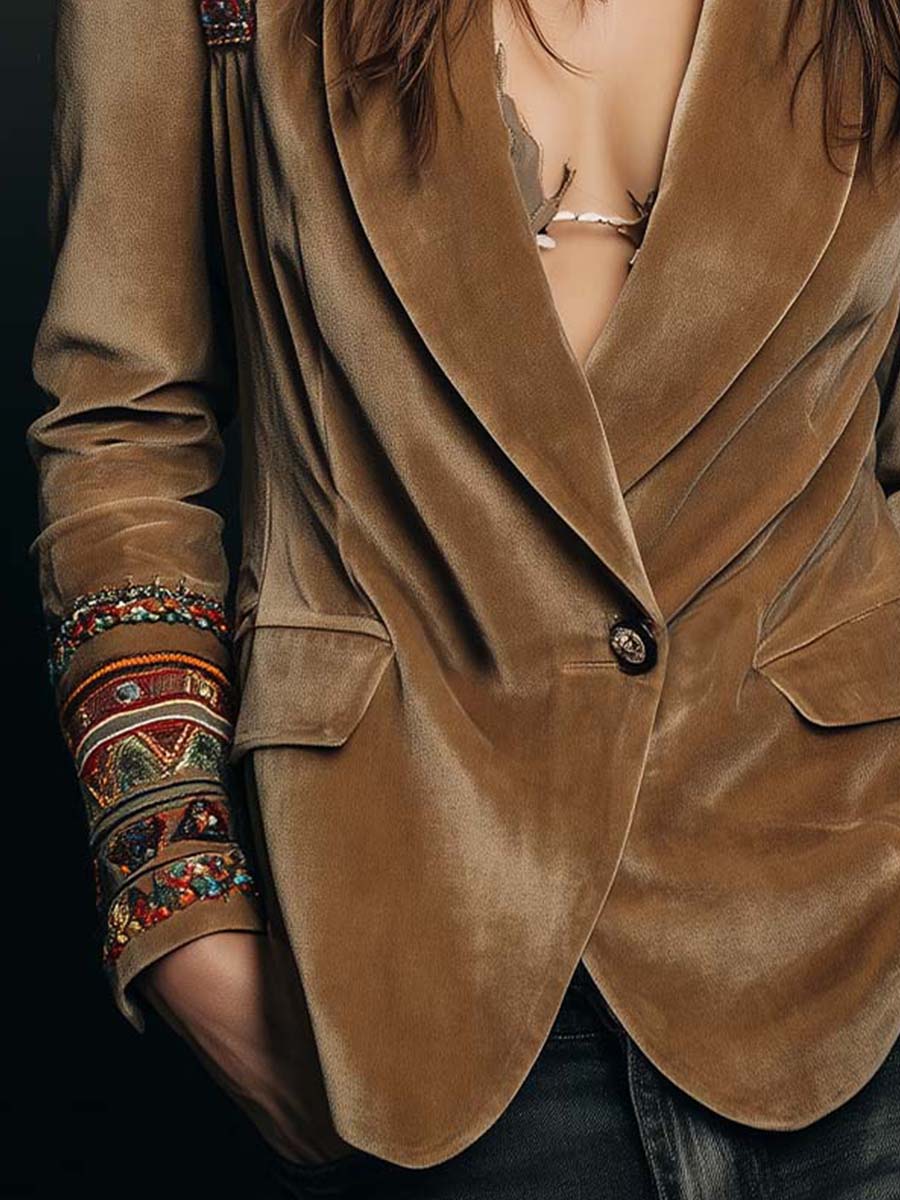 Embroidered Blazer