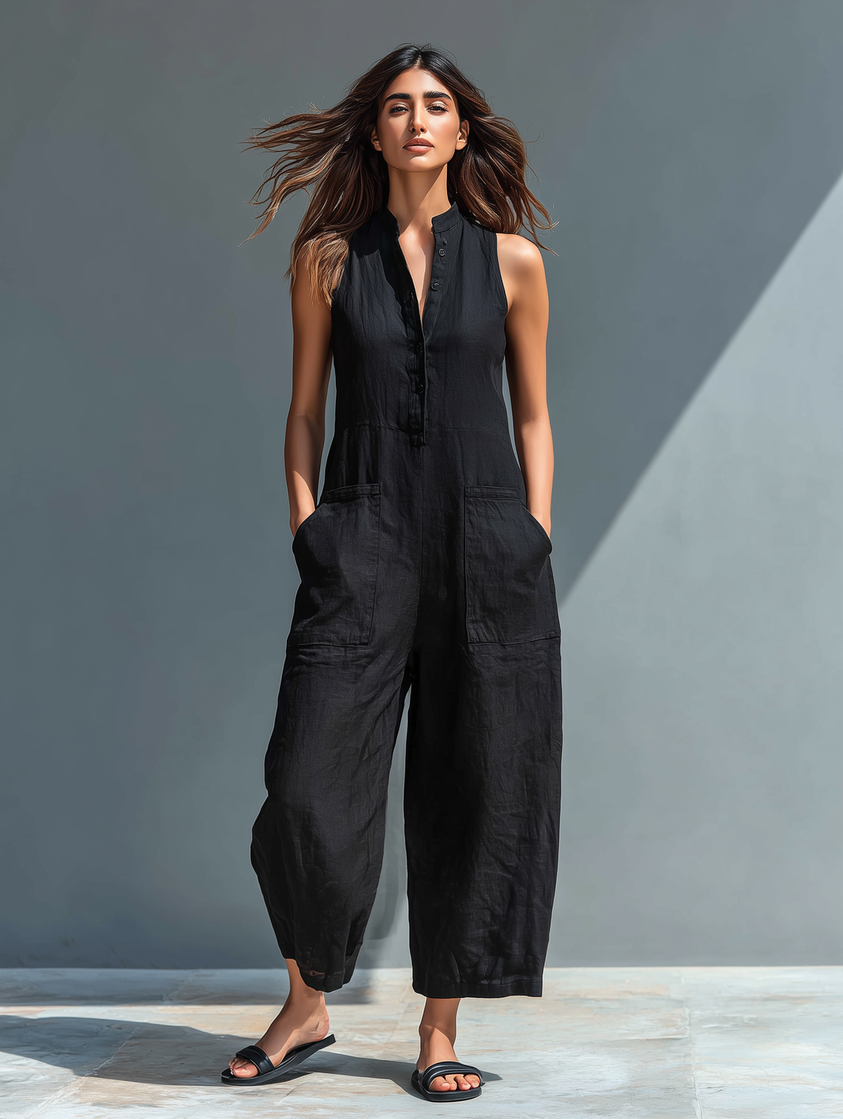Linen Blend Jumpsuit