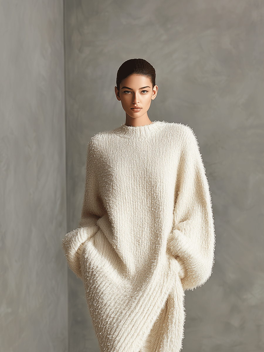 Mink Knit Midi Dress
