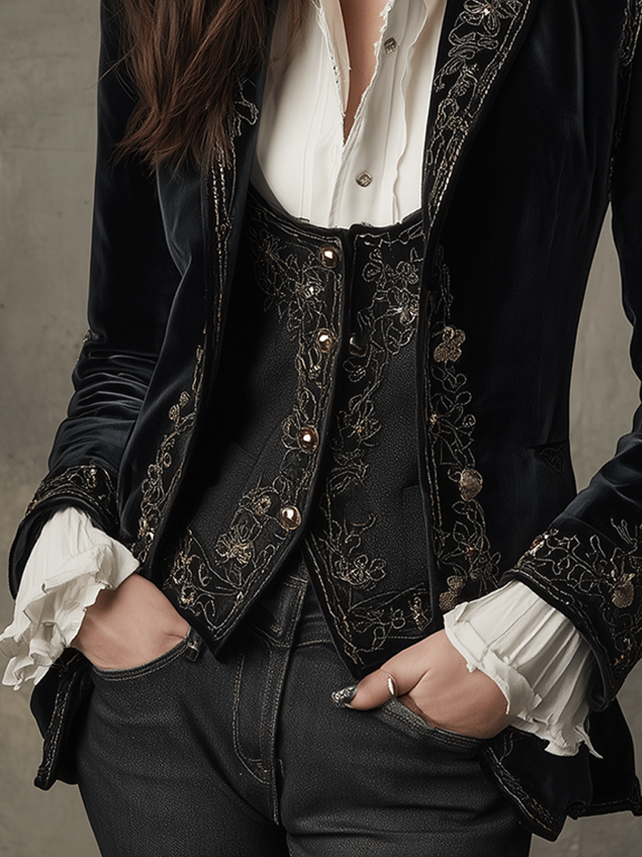 Black Velvet Blazer