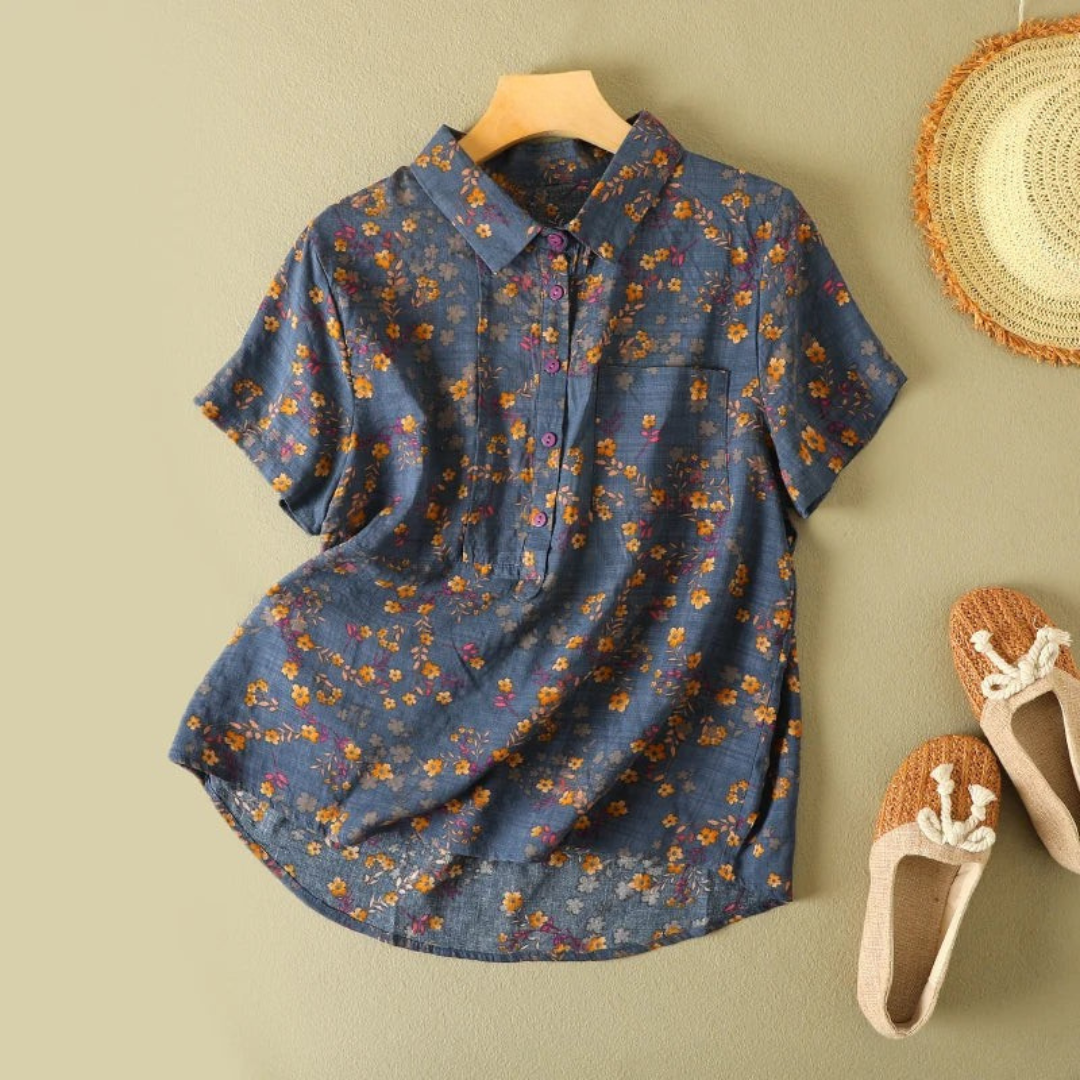 Olive Floral Shirt