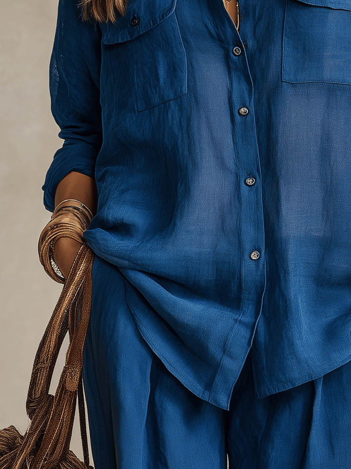 Indigo Linen Shirt