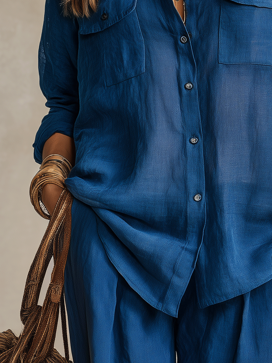 Indigo Linen Shirt