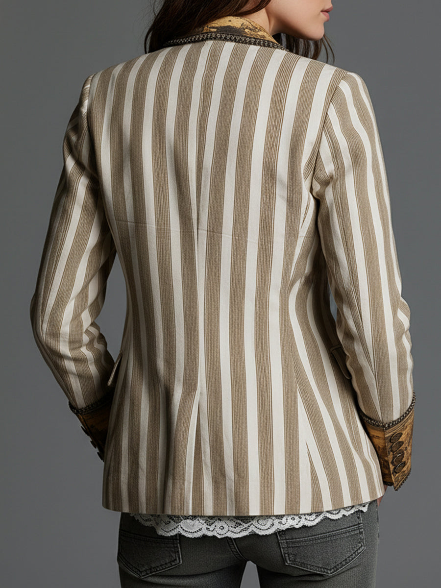 Striped Cotton Blazer