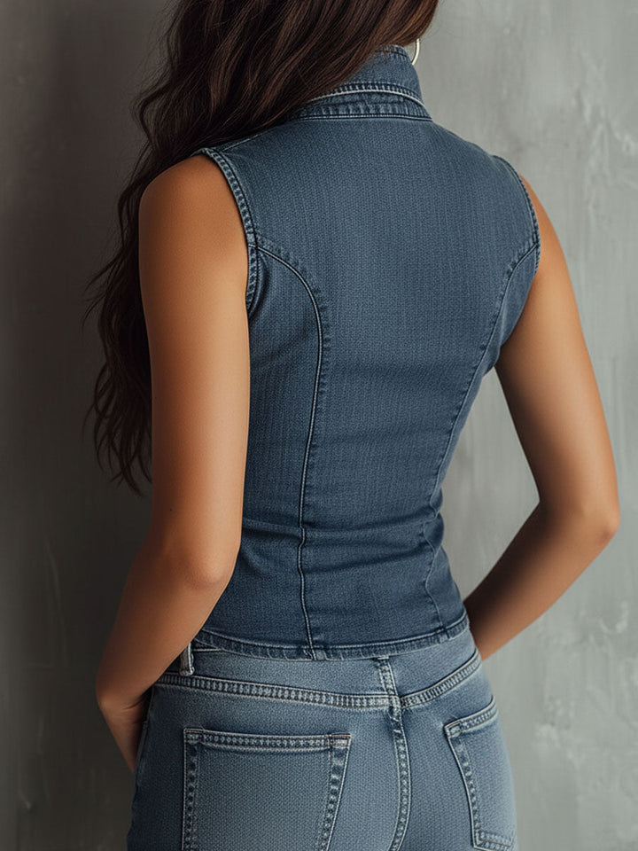 Blue Ruched Shirt