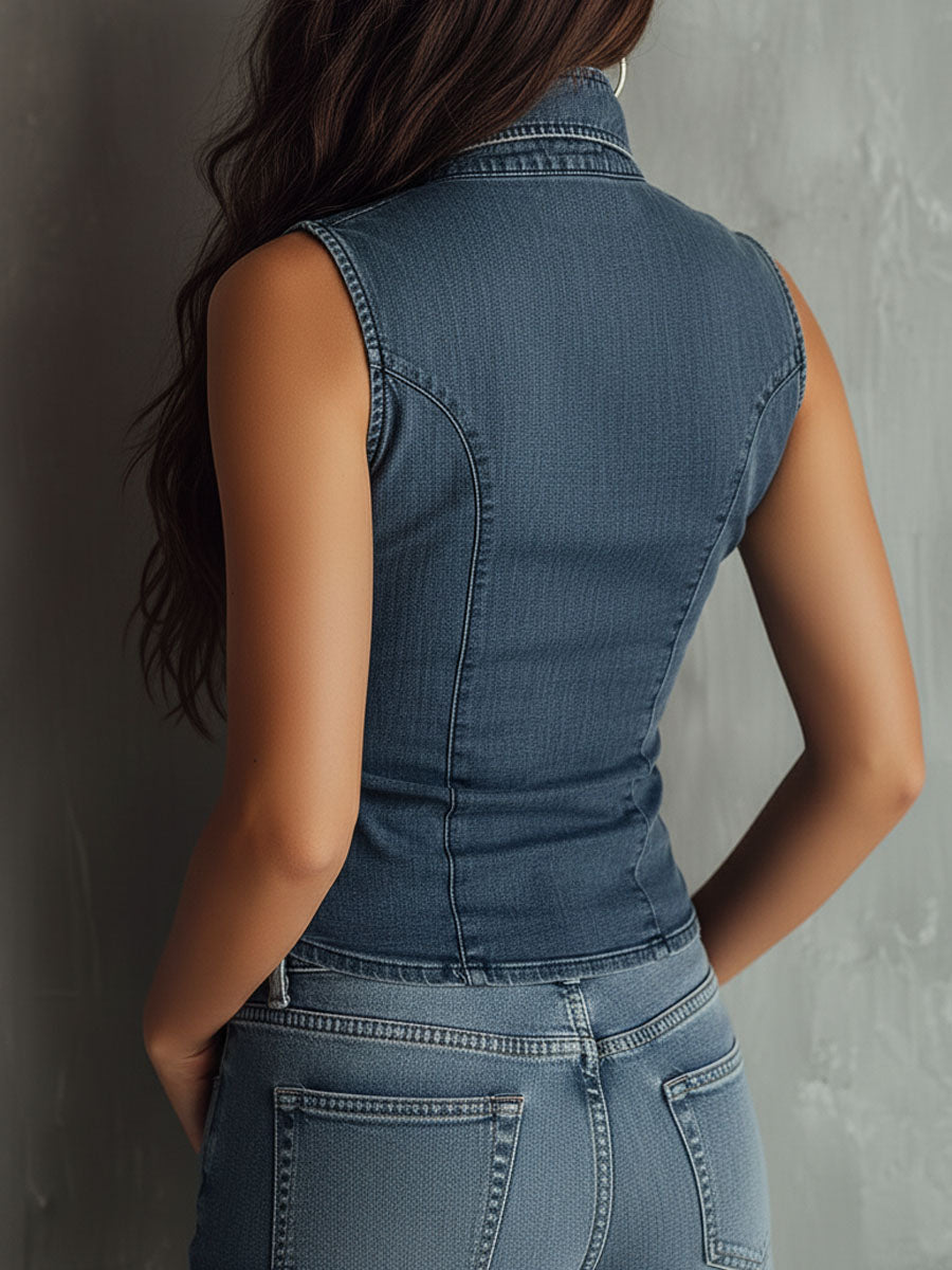 Blue Ruched Shirt
