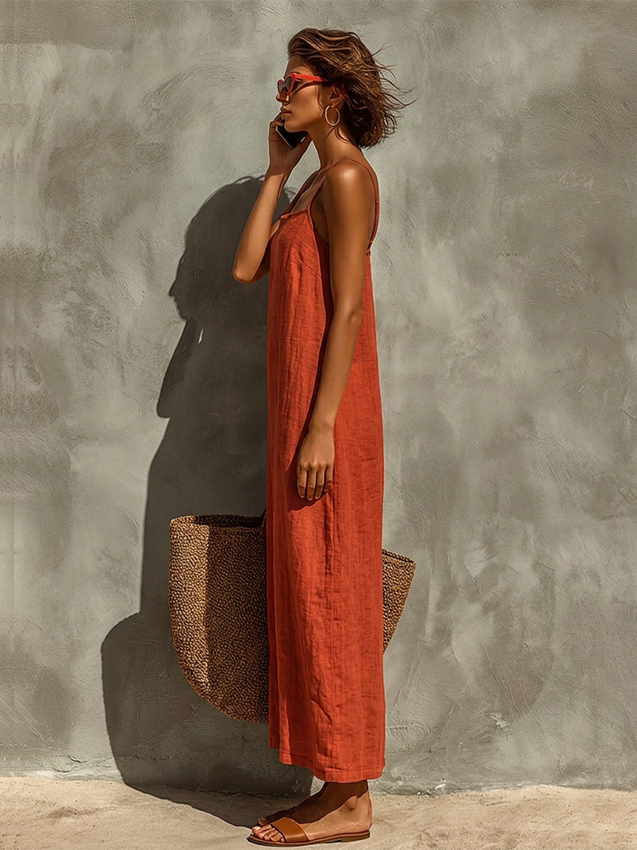 Red Cotton Dress