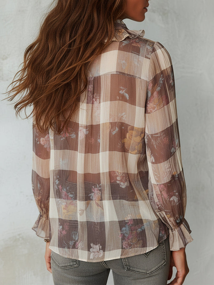 Chiffon Ruffle Blouse