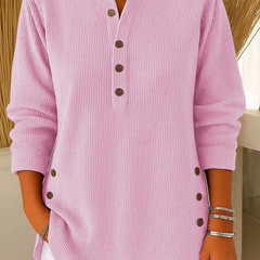 Eden Button Henley Tunic - Pink