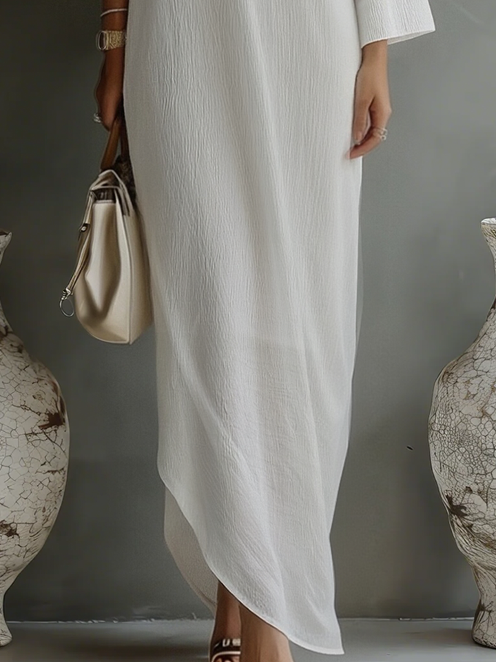 Ivory One-Shoulder Dress