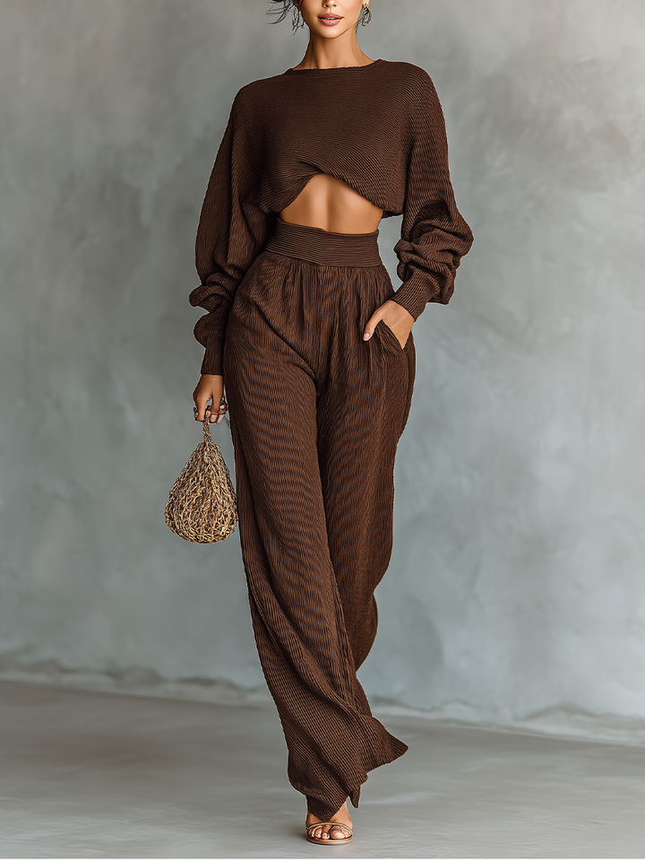Coffee Knitted Set