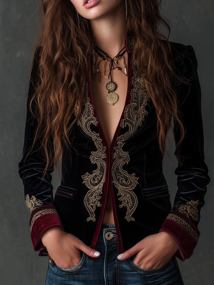 Baroque Velvet Blazer