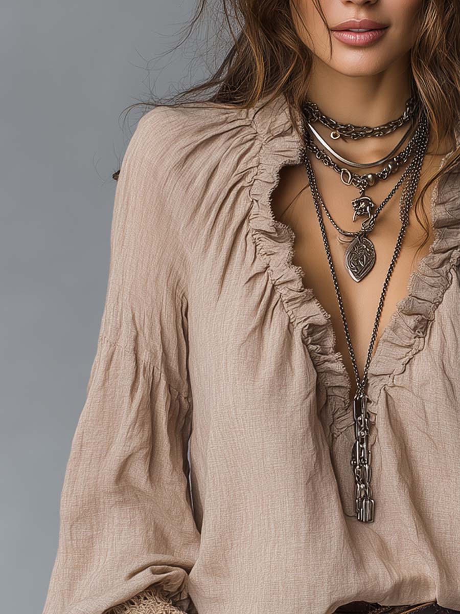 Ruffled Collar Blouse