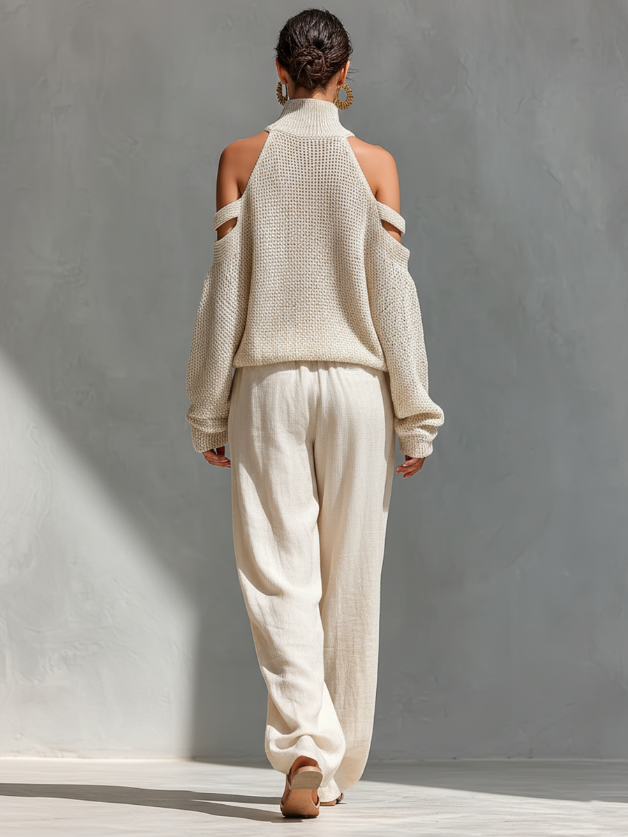 Beige Knit Set
