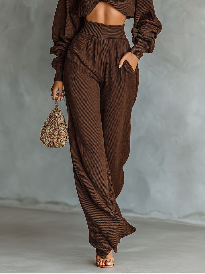 Coffee Knitted Set