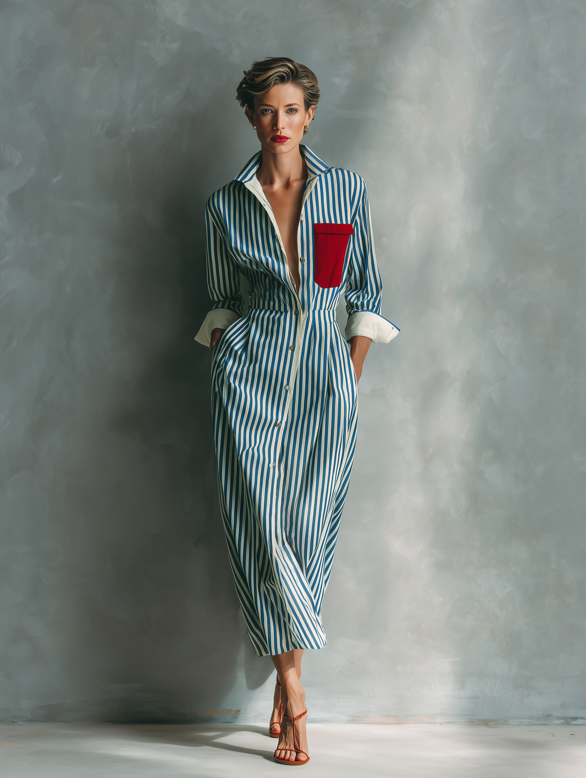 Striped Shirt Dress