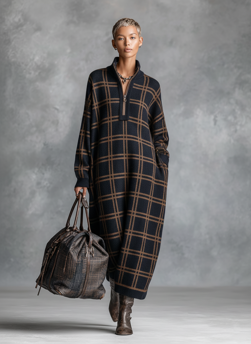 Plaid Maxi Dress