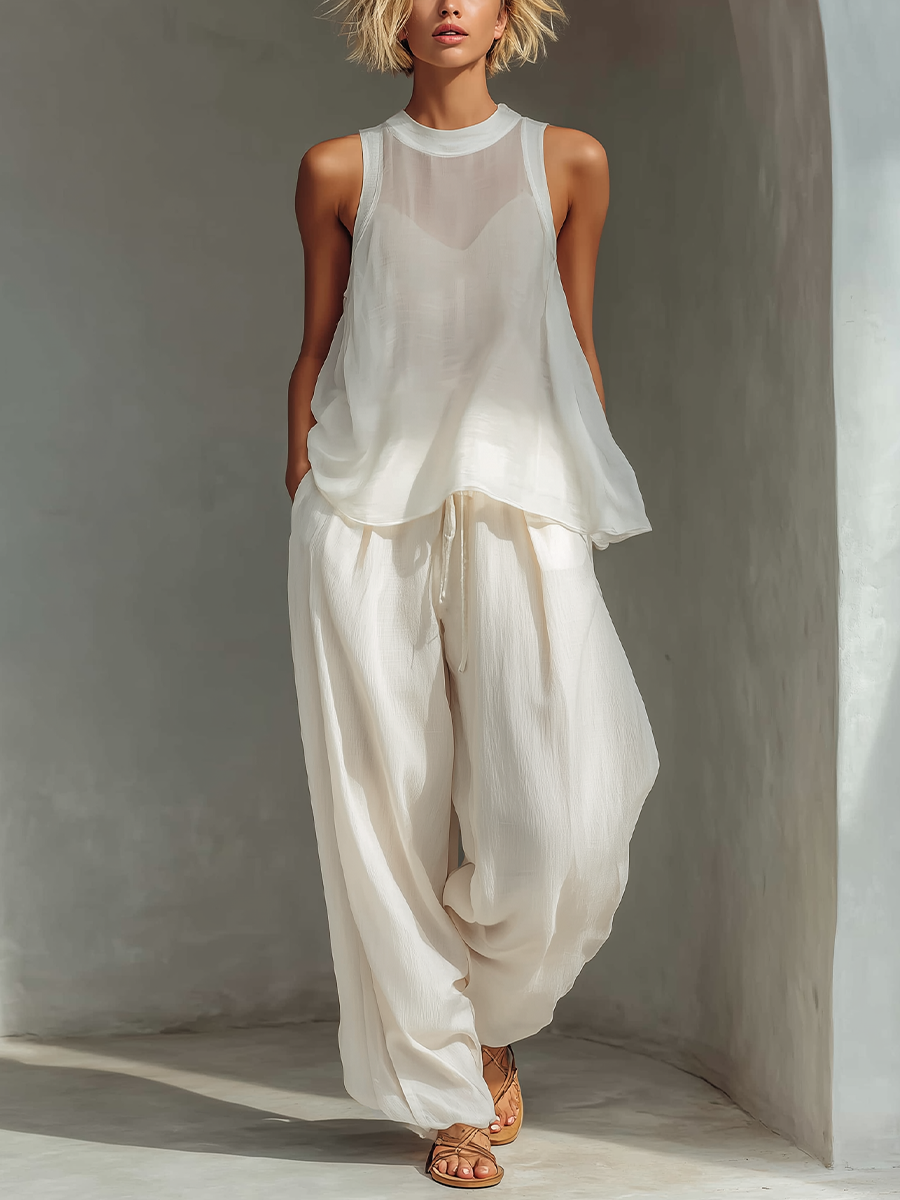 Chiffon Top & Trousers