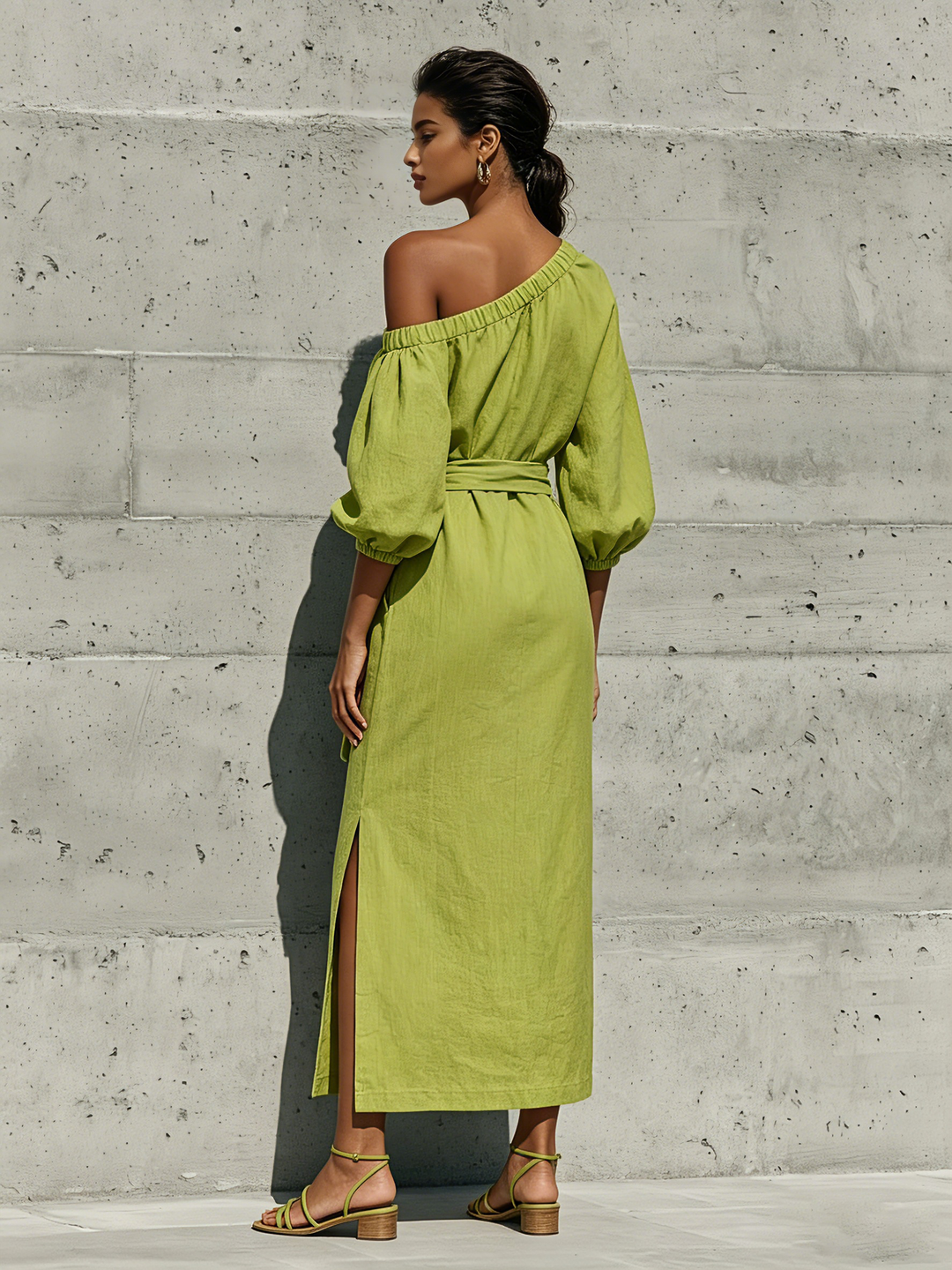 Lime Green Midi Dress