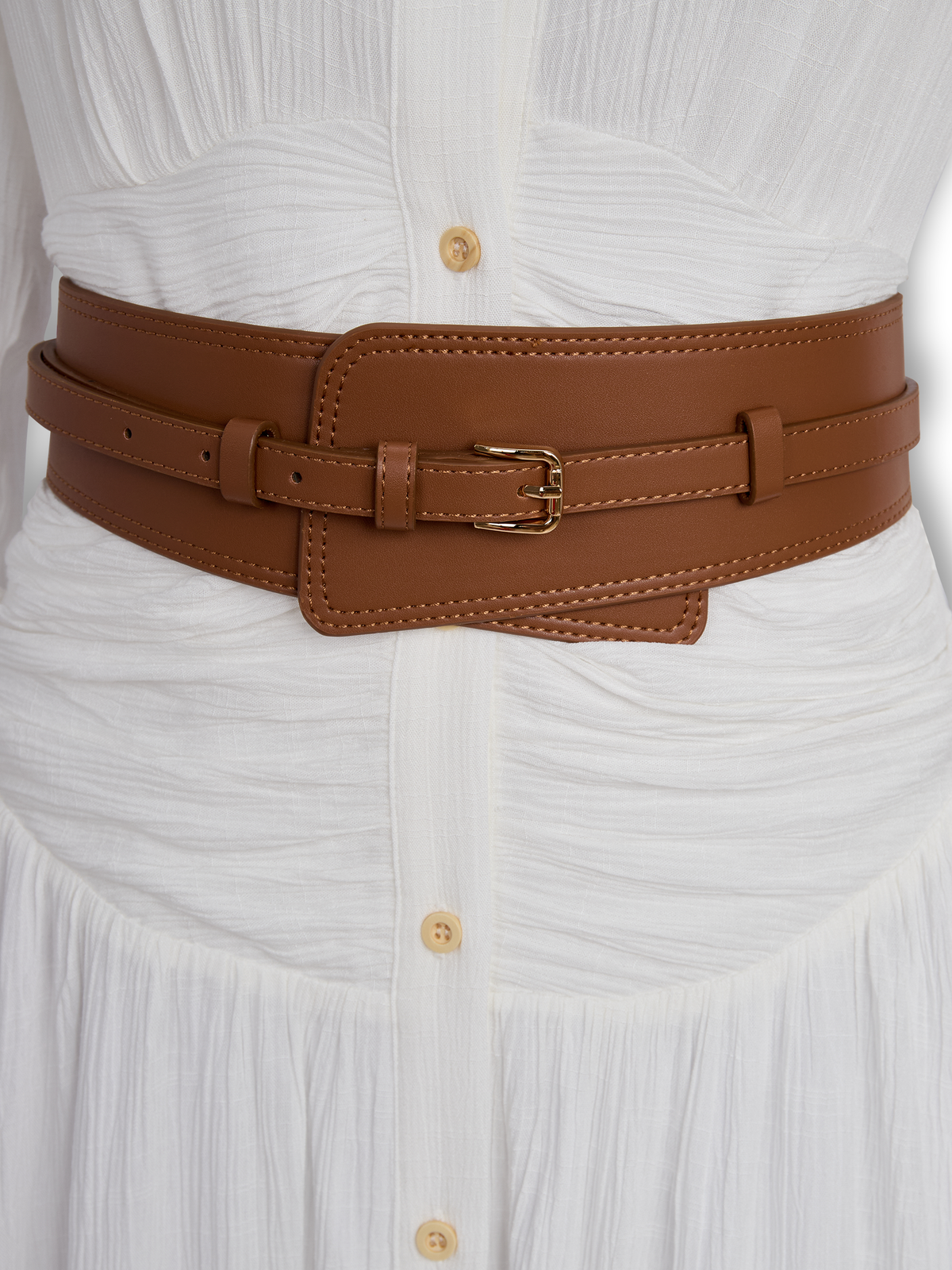 Linen Pleated Maxi Dress