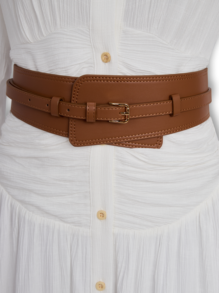 Linen Pleated Maxi Dress