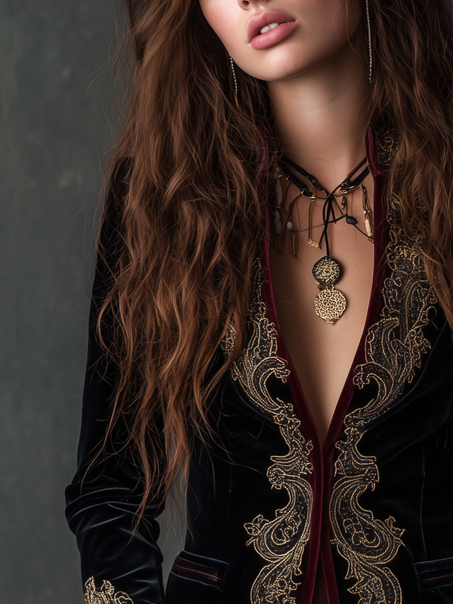 Baroque Velvet Blazer