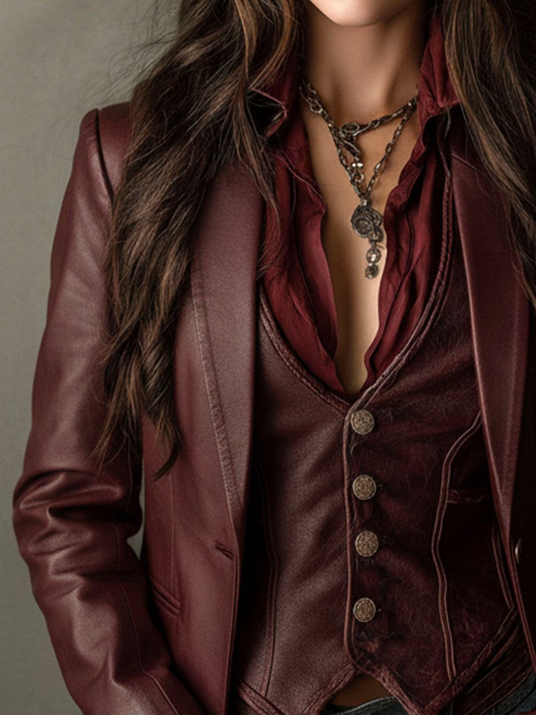 Burgundy Blazer