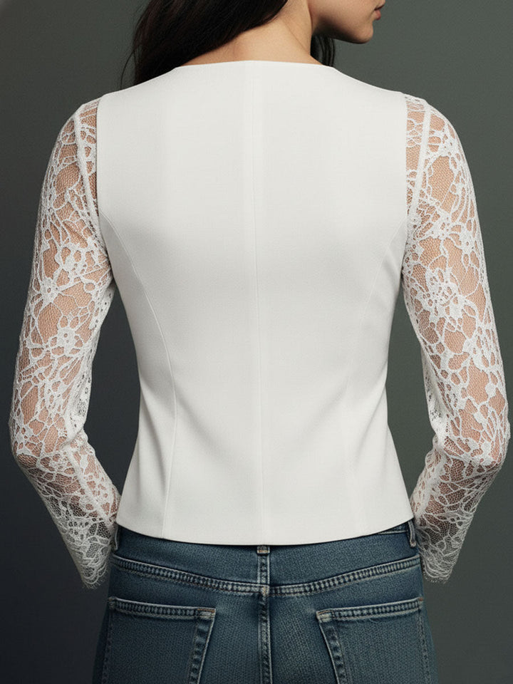Lace Blazer Top