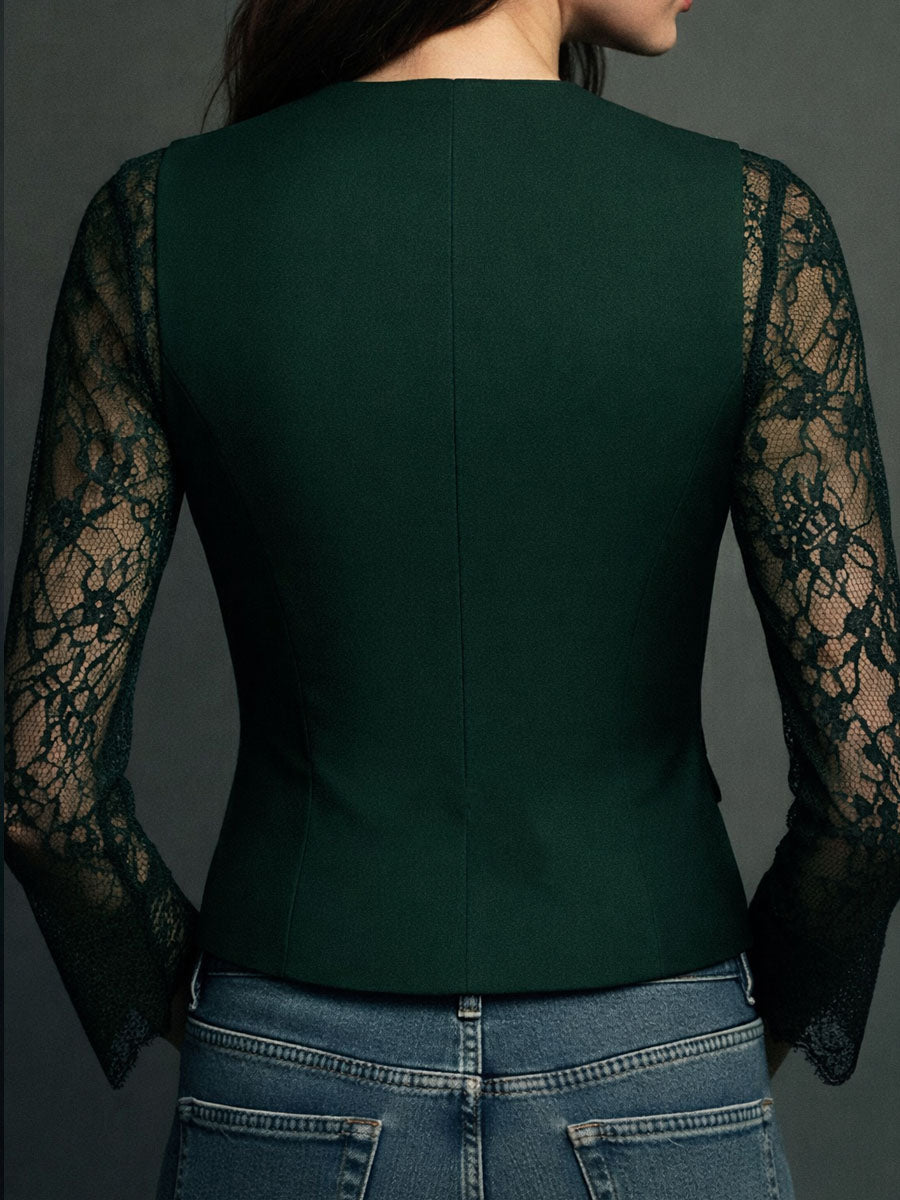 Lace Blazer Top