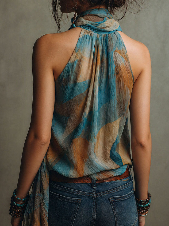 Chiffon Halter Blouse
